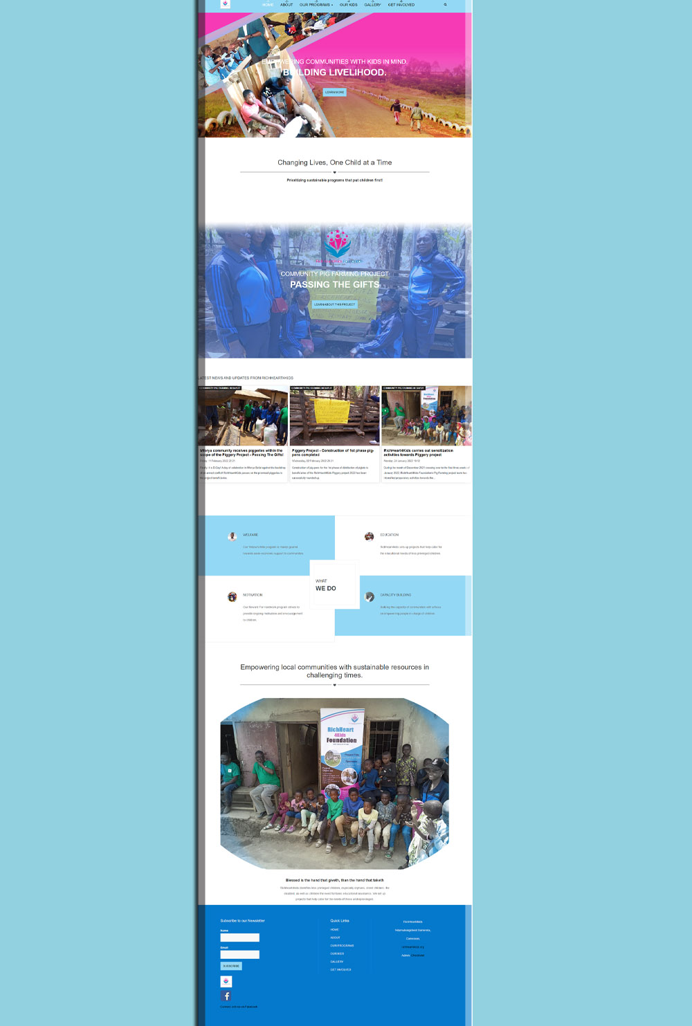 Web Development for Richheart4kids